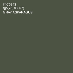 #4C5343 - Gray Asparagus Color Image